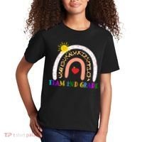 Team 2nd Grade Cute Rainbow Teachers Students Kids T-Shirt thumb 2