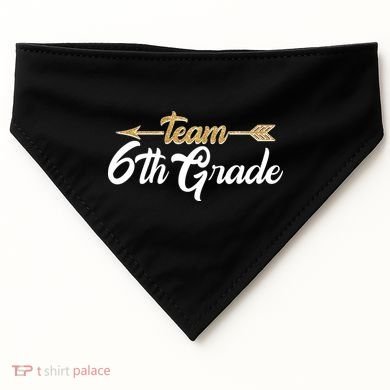 Team 6th Grade Golden Arrow USA-Made Doggie Bandana