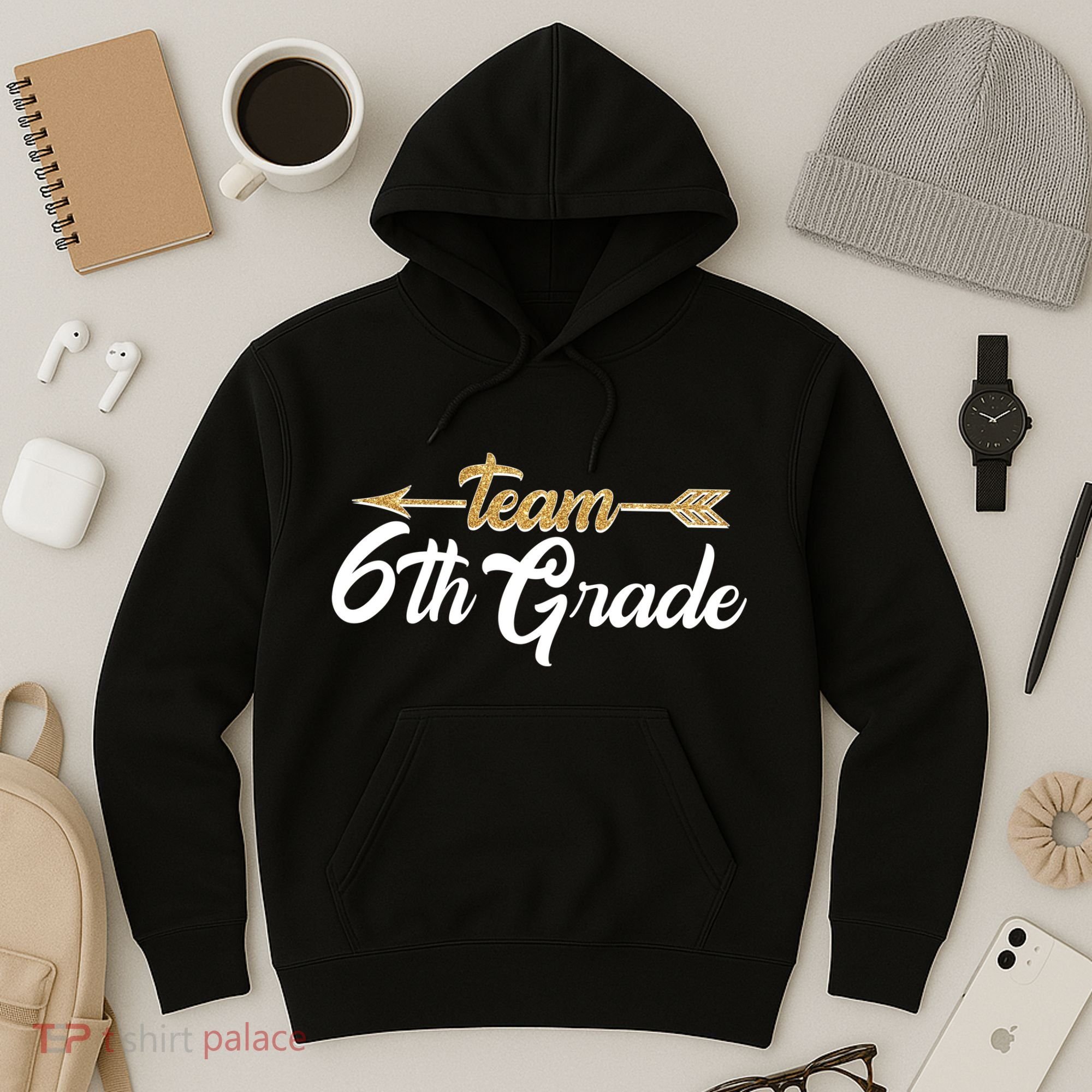 Team 6th Grade Golden Arrow Hoodie