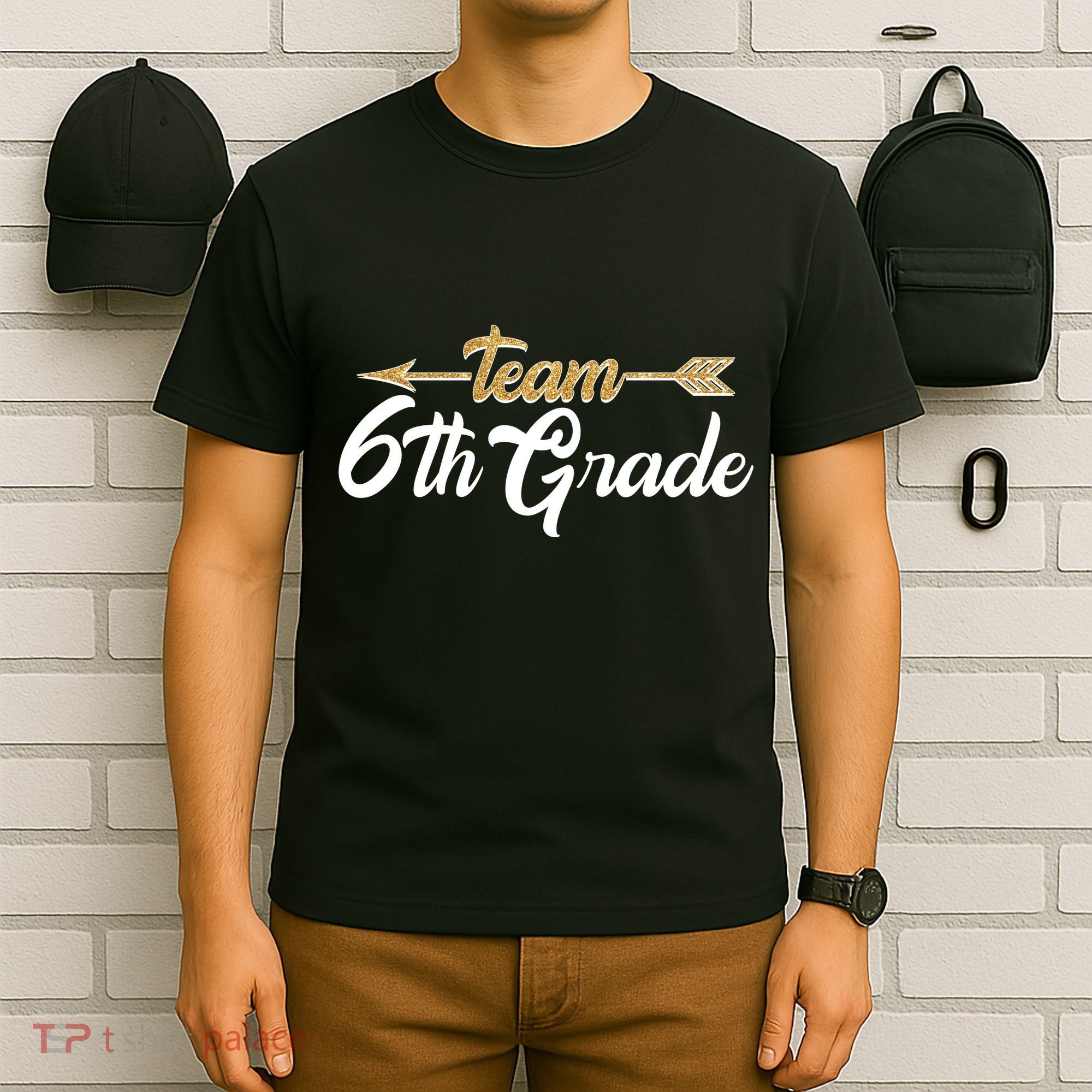Team 6th Grade Golden Arrow T-Shirt