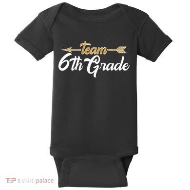 Team 6th Grade Golden Arrow Baby Bodysuit