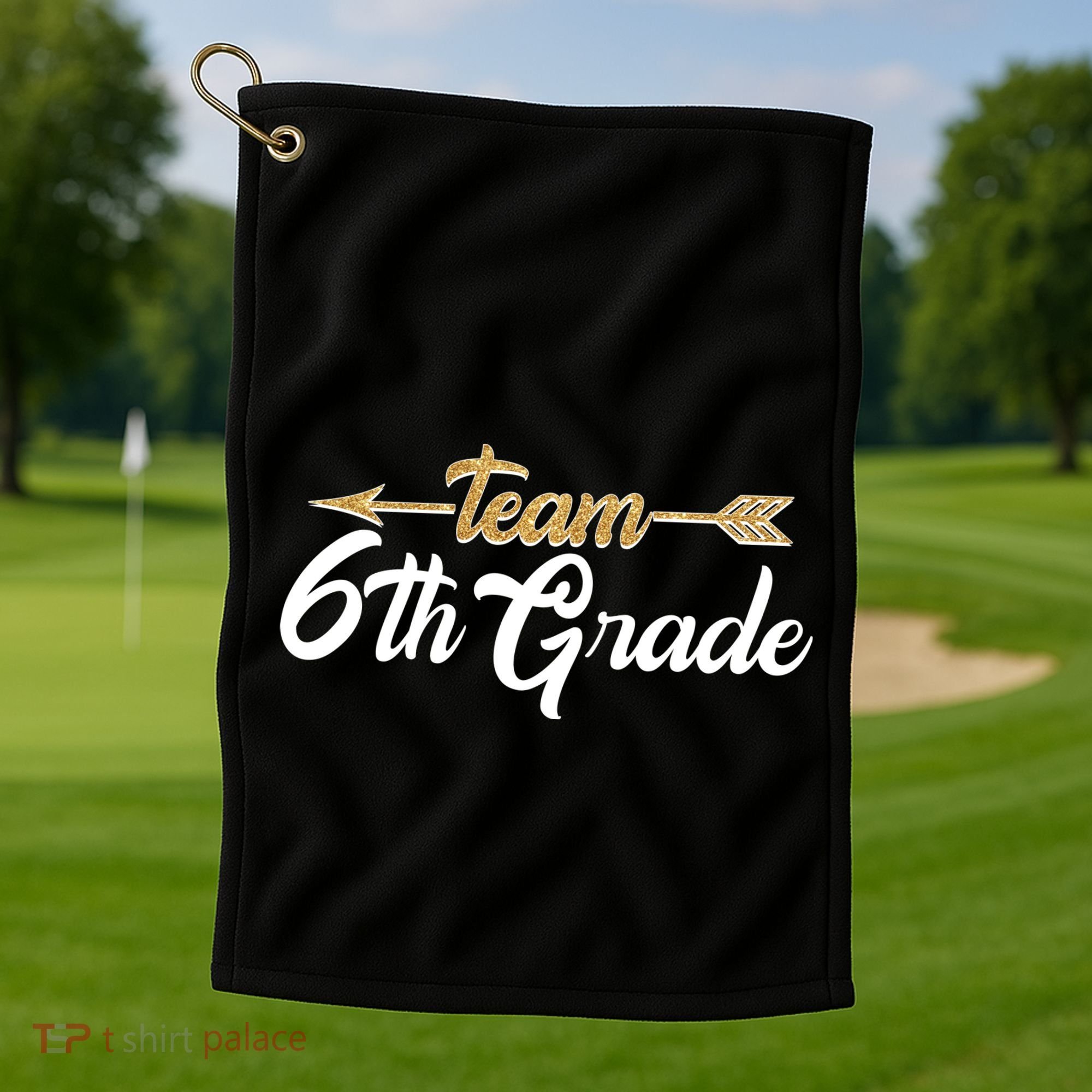 Team 6th Grade Golden Arrow Golf Towel