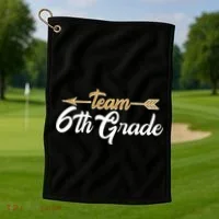 Team 6th Grade Golden Arrow Golf Towel thumb 1