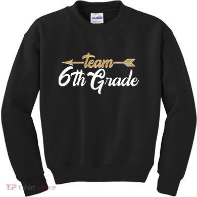 Team 6th Grade Golden Arrow Kids Sweatshirt