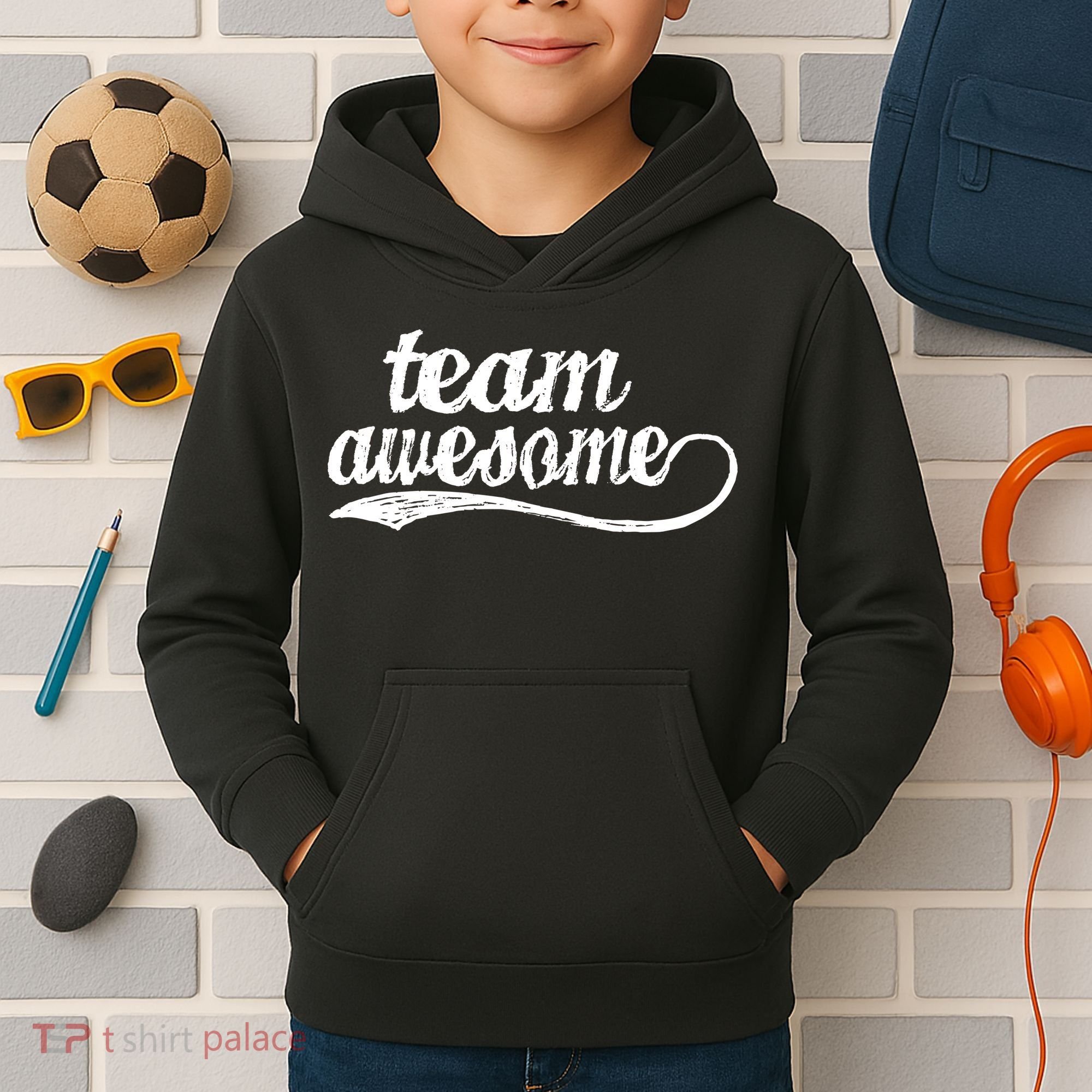 Team Awesome Retro Kids Hoodie