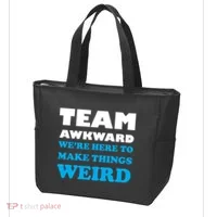 Team Awkward Were Here To Make Things Weird Tote Bag thumb 3