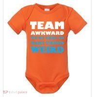 Team Awkward Were Here To Make Things Weird Baby Bodysuit thumb 0