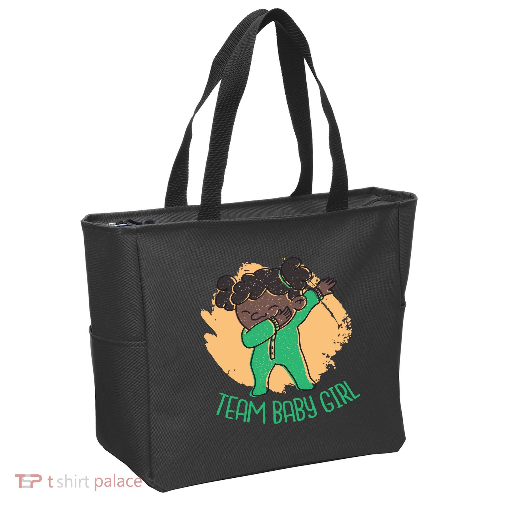Team Baby Girl Dabbing Funny Tote Bag