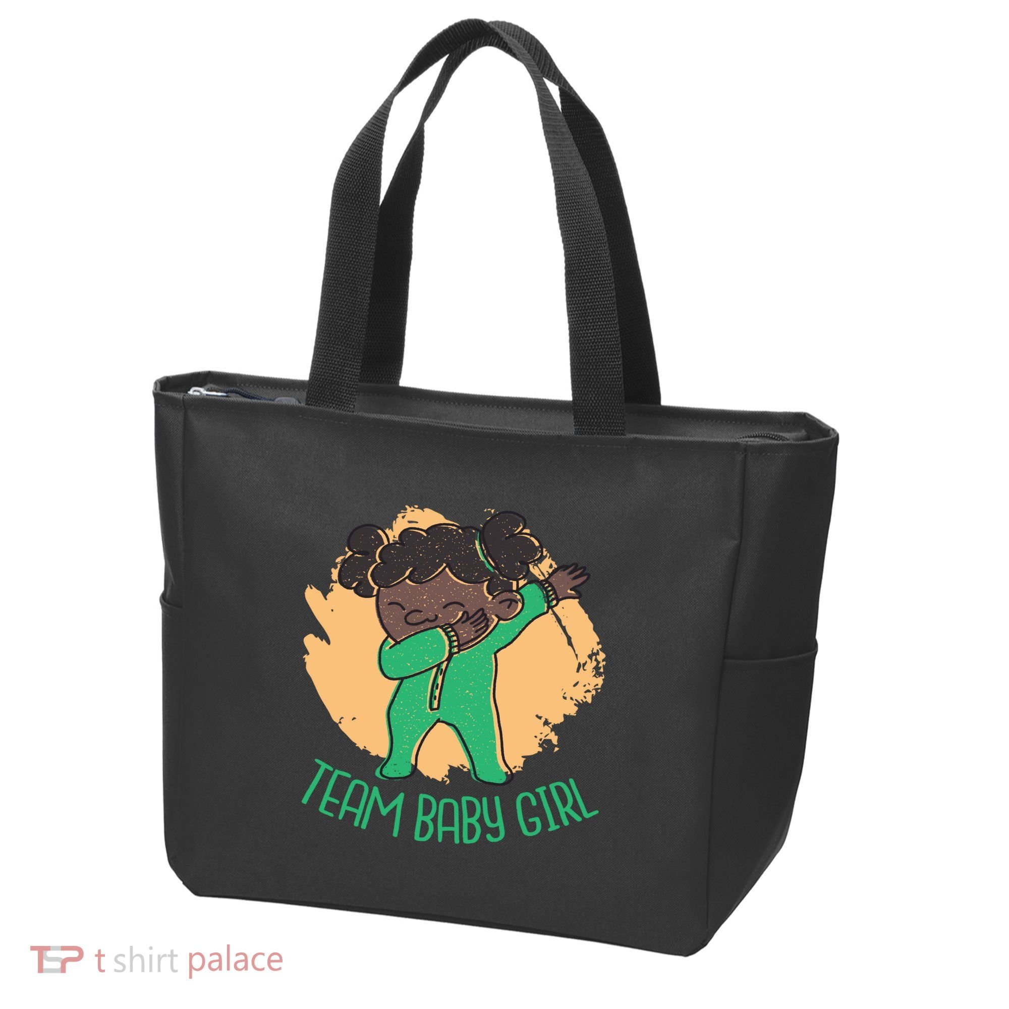 Team Baby Girl Dabbing Funny Tote Bag