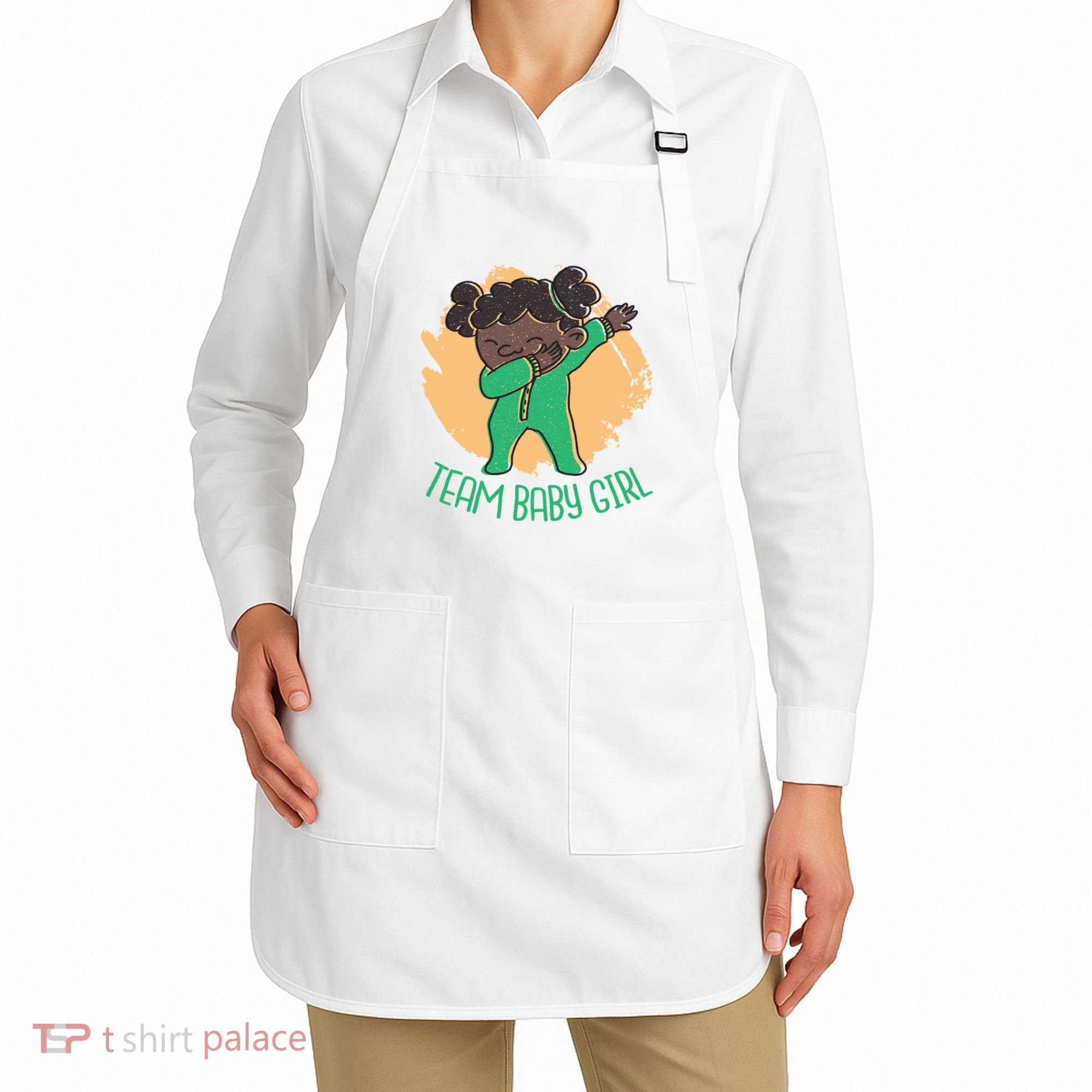 Team Baby Girl Dabbing Funny Apron