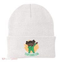 Team Baby Girl Dabbing Funny Beanie thumb 0