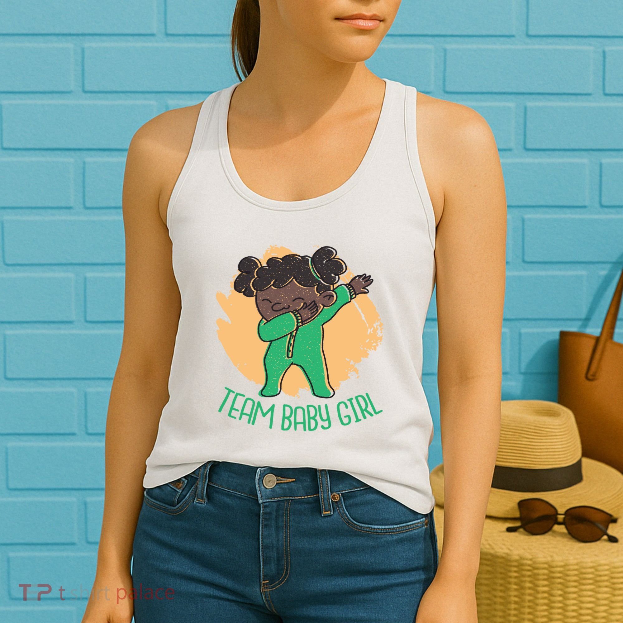 Team Baby Girl Dabbing Funny Women's Tank Top