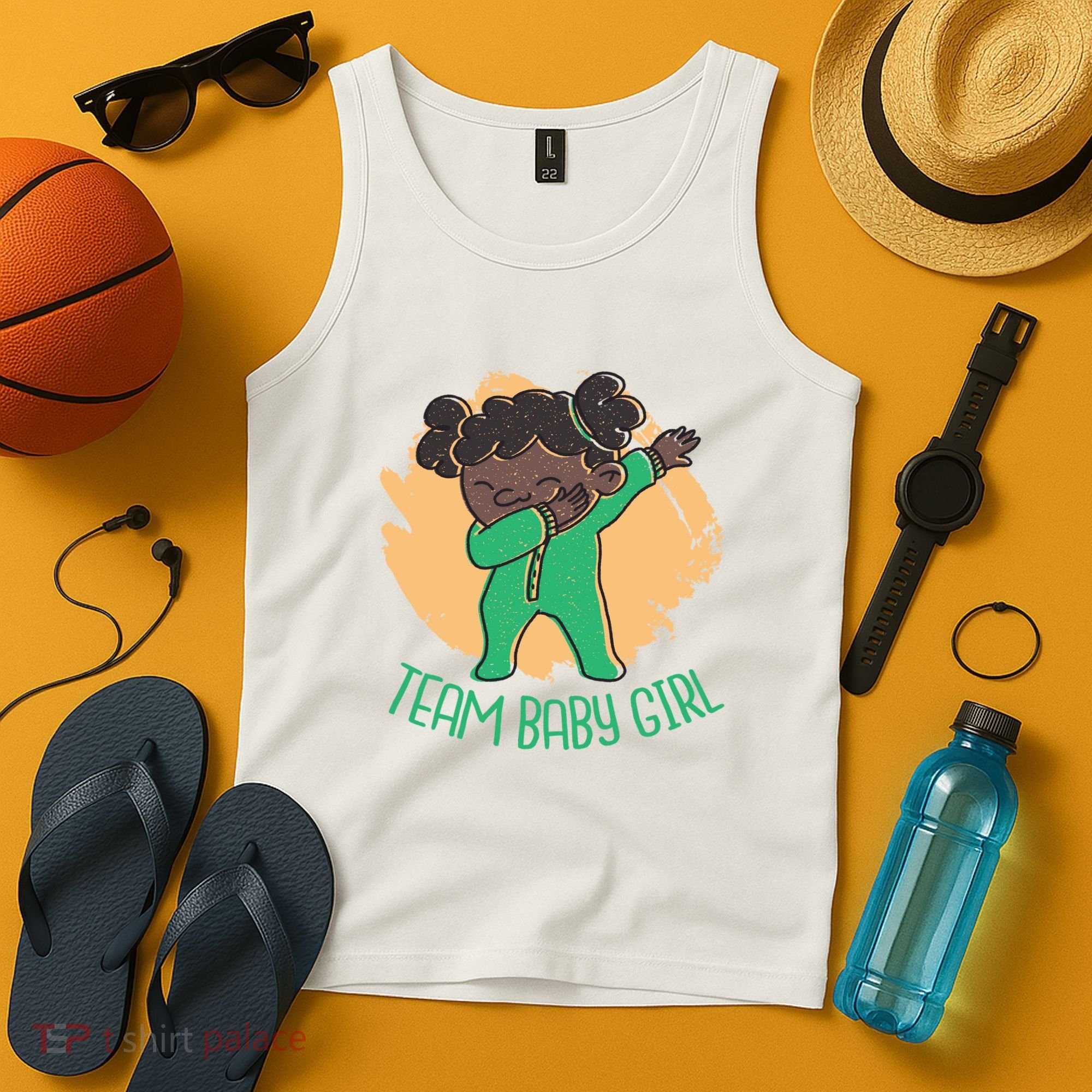 Team Baby Girl Dabbing Funny Tank Top