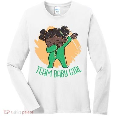 Team Baby Girl Dabbing Funny Women's Long Sleeve Shirt