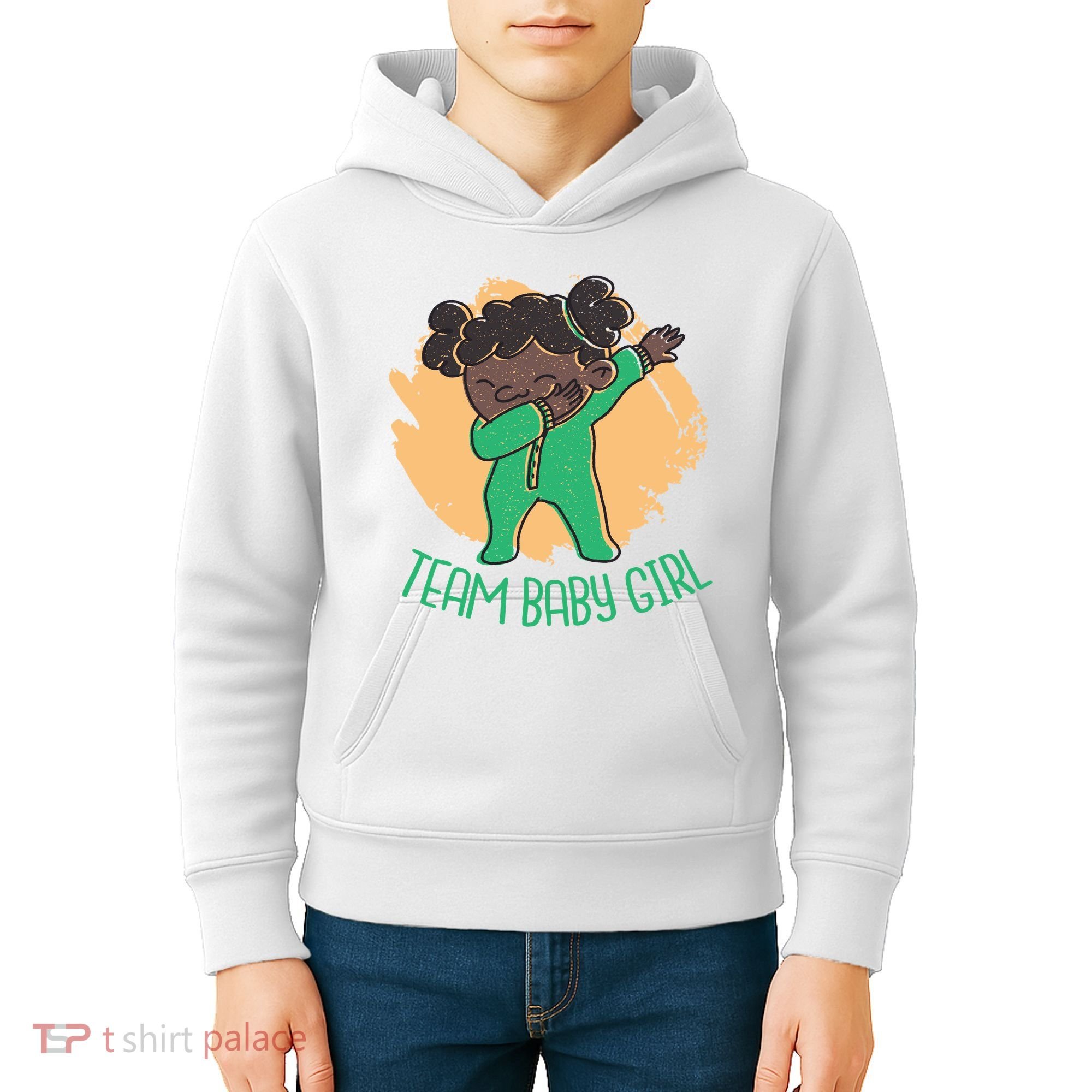 Team Baby Girl Dabbing Funny Kids Hoodie