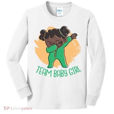 Team Baby Girl Dabbing Funny Kids Long Sleeve Shirt