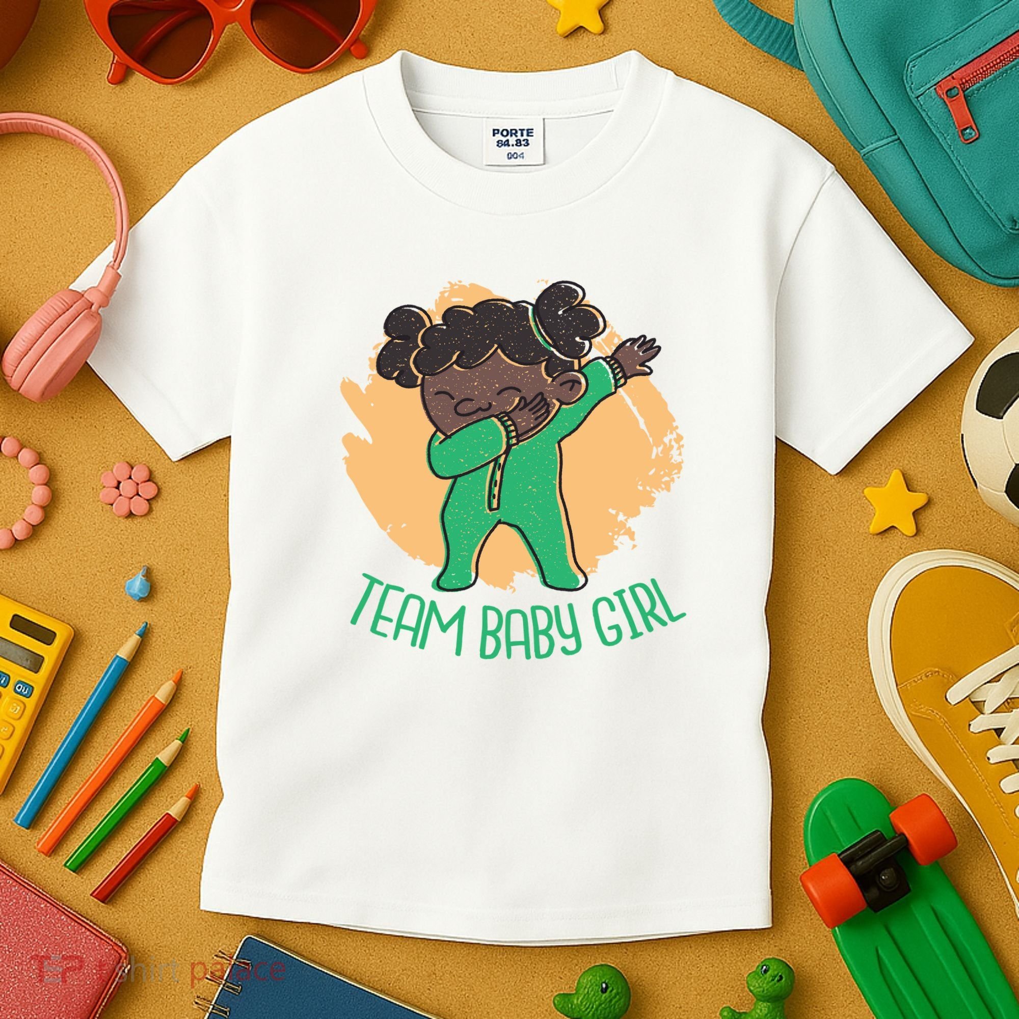 Team Baby Girl Dabbing Funny Kids T-Shirt