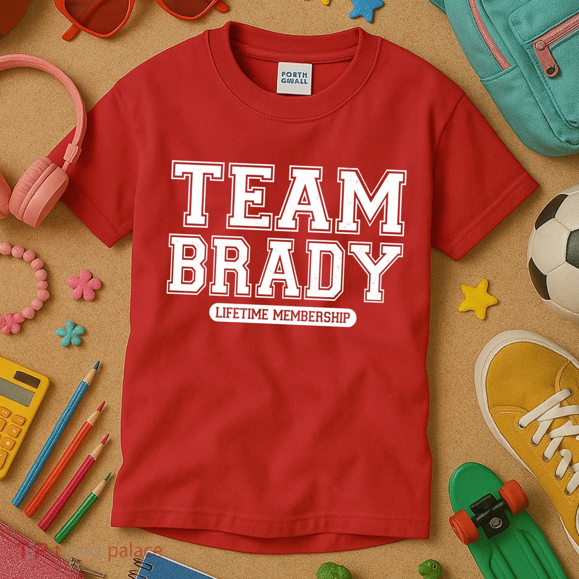 Team Brady Lifetime Memebership Kids T-Shirt