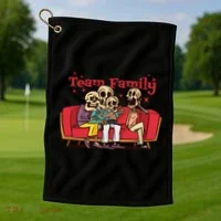 Team Family Skeleton Golf Towel thumb 1