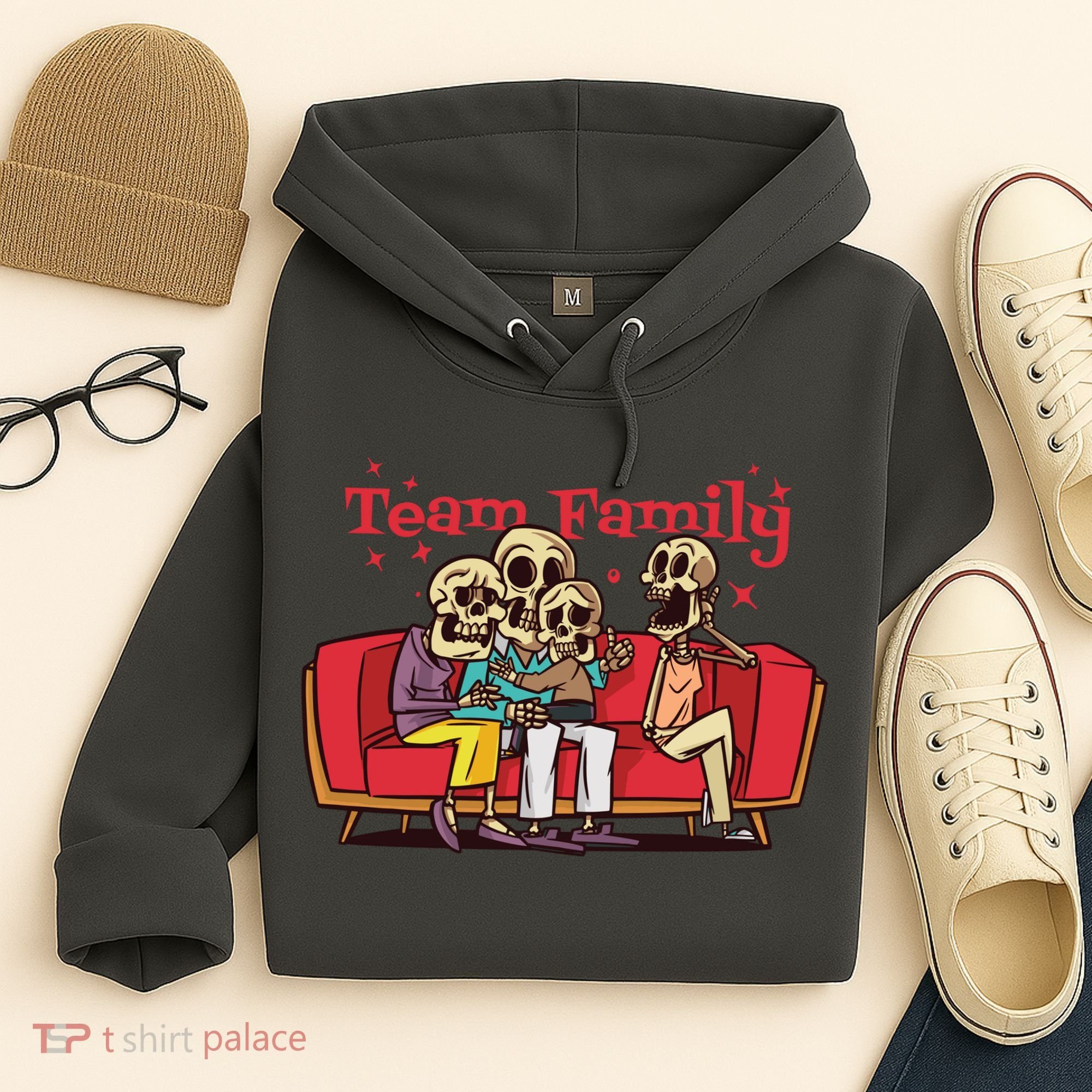 Team Family Skeleton Hoodie