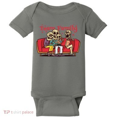 Team Family Skeleton Baby Bodysuit