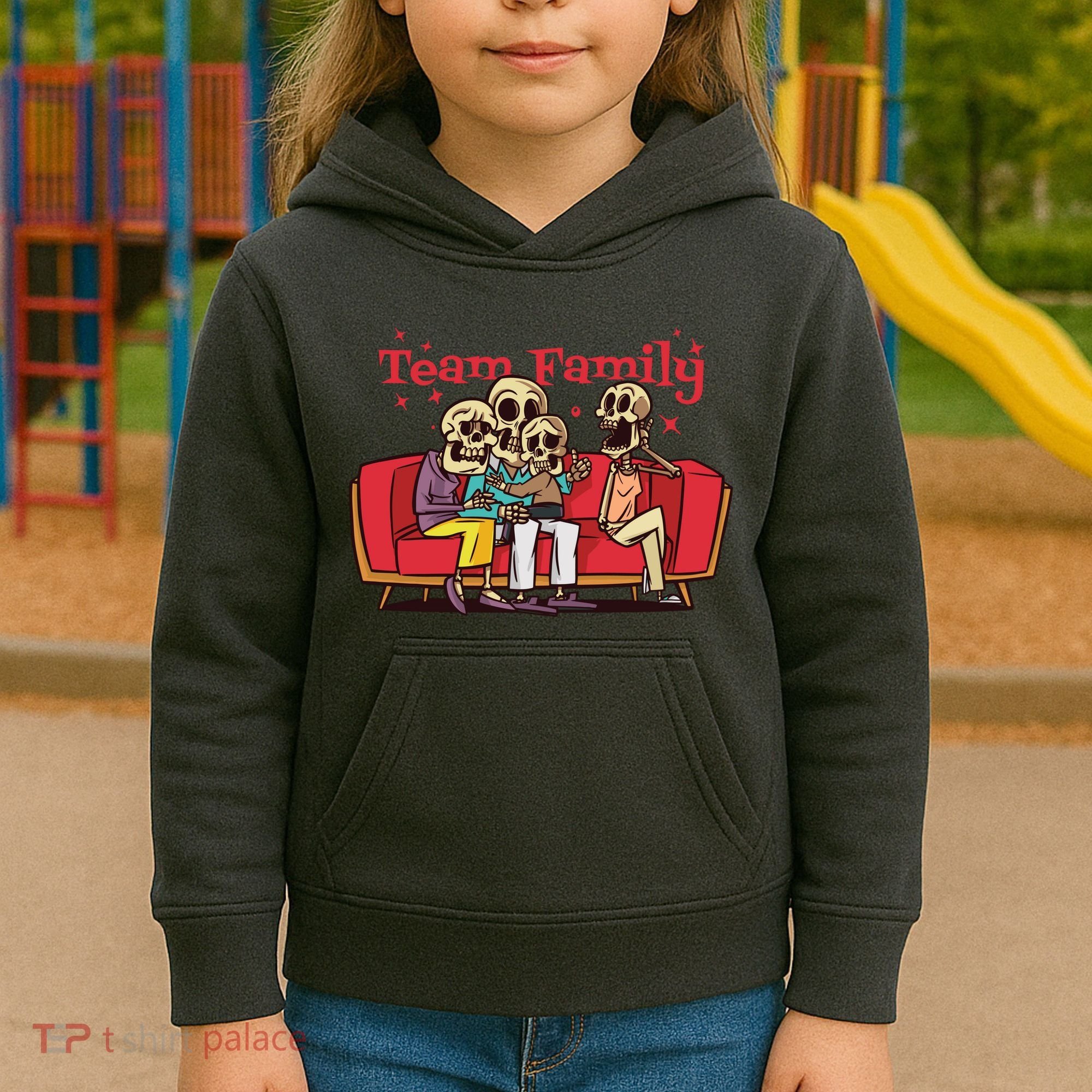 Team Family Skeleton Kids Hoodie