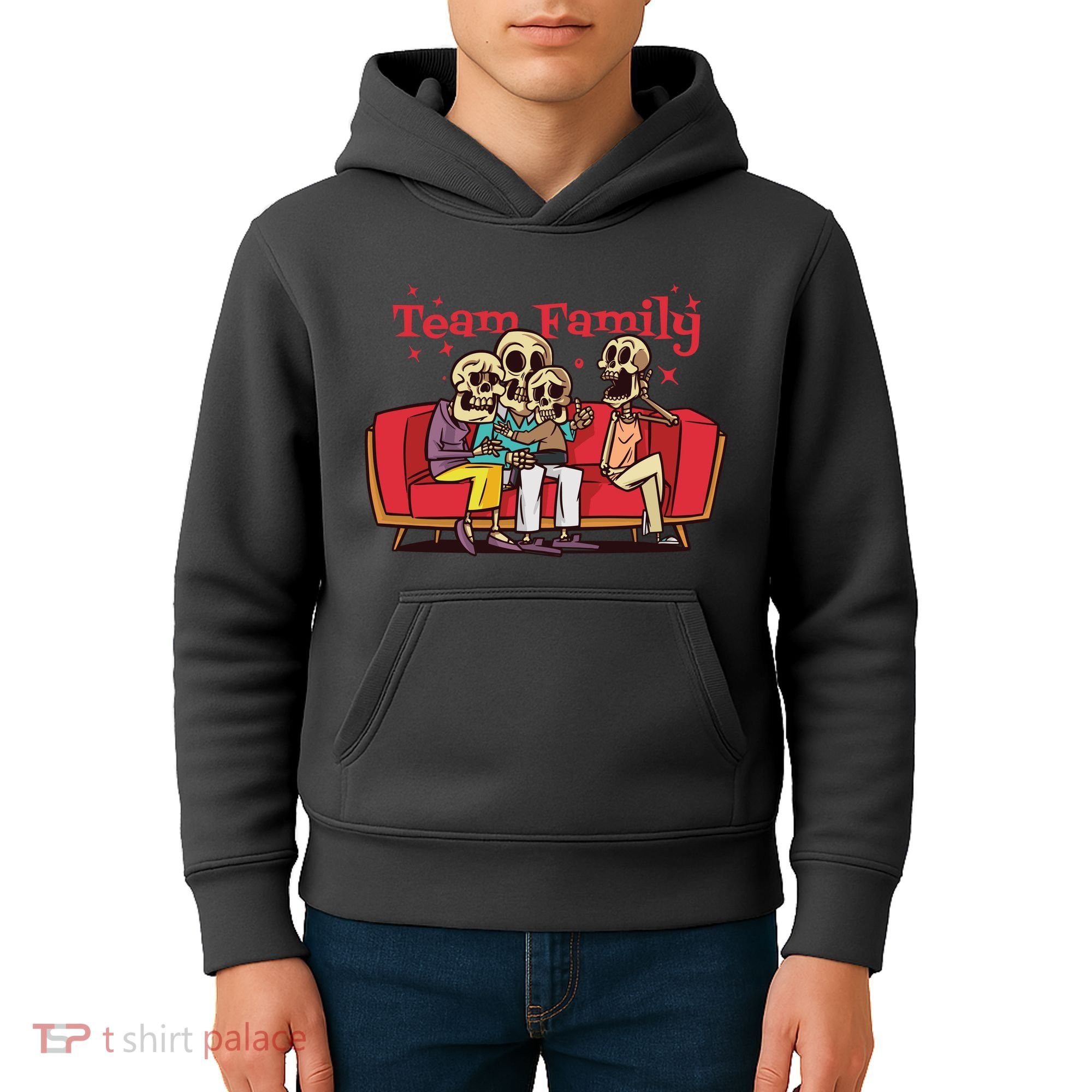 Team Family Skeleton Kids Hoodie