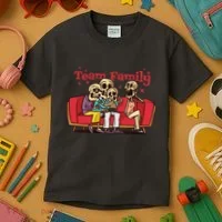 Team Family Skeleton Kids T-Shirt thumb 3