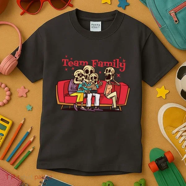 Team Family Skeleton Kids T-Shirt