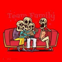 Team Family Skeleton Santa Hat thumb 1