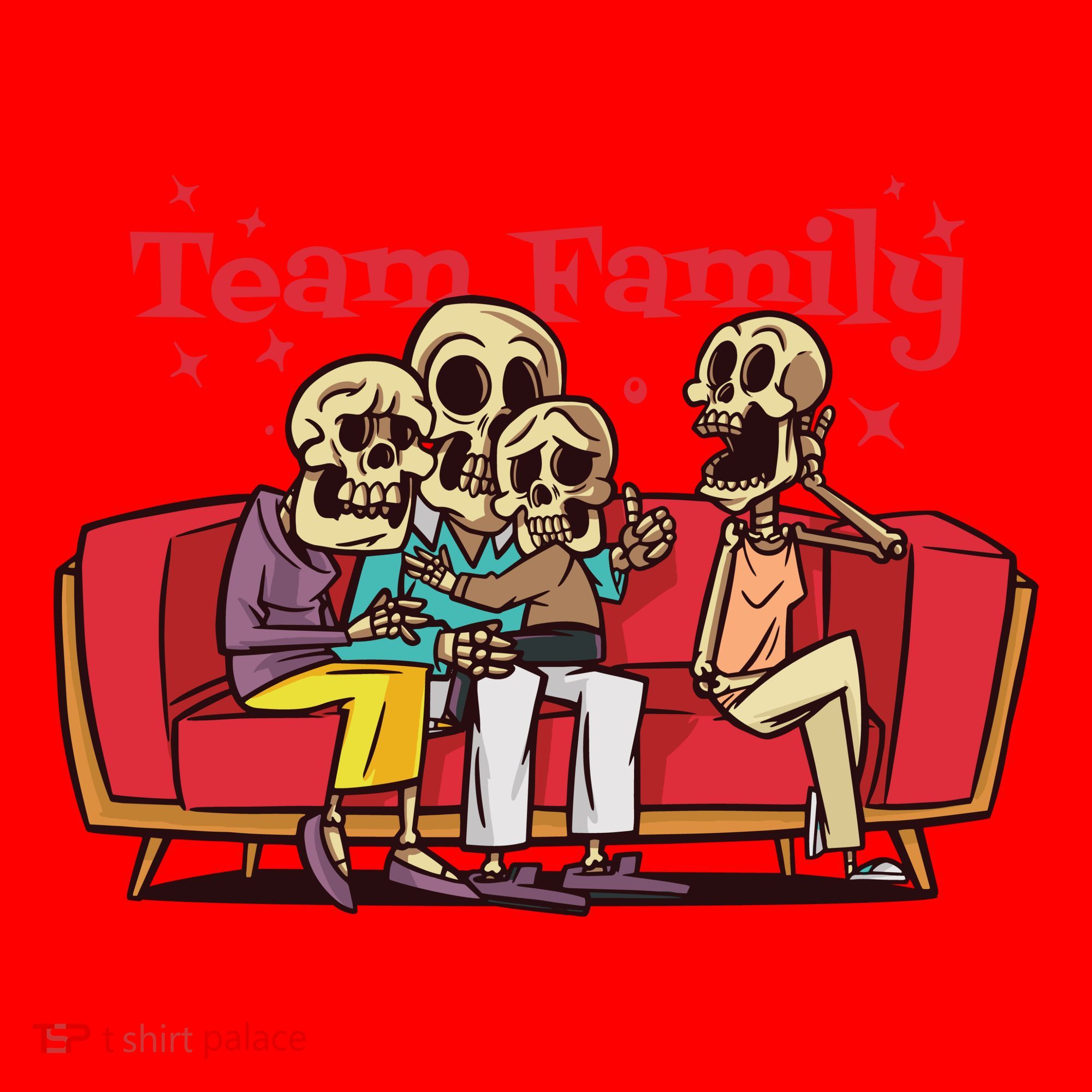 Team Family Skeleton Santa Hat