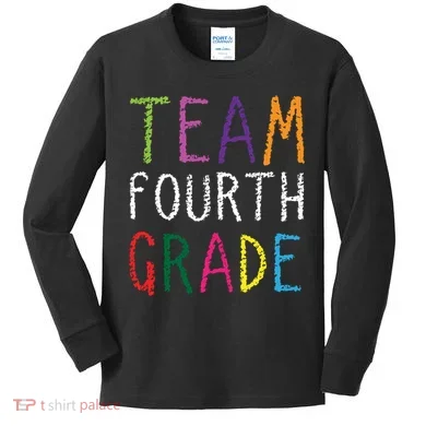 Team Fourth Grade Kids Long Sleeve Shirt