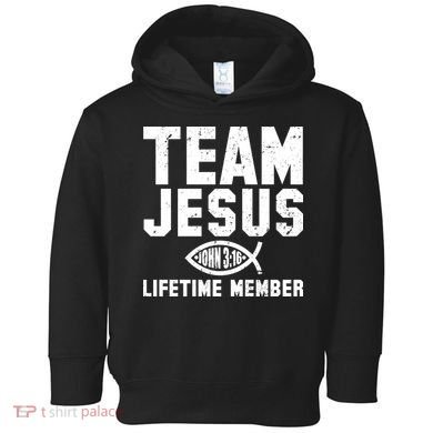 Team Jesus Lifetime Member John 3:16 Toddler Hoodie