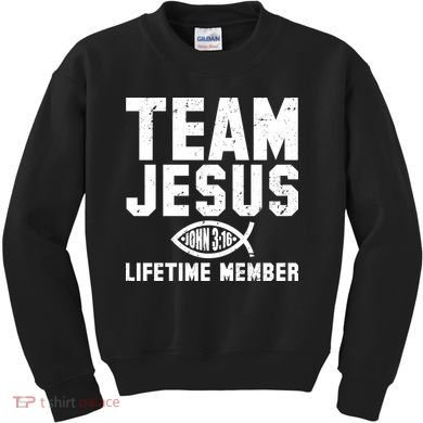 Team Jesus Lifetime Member John 3:16 Kids Sweatshirt