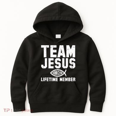 Team Jesus Lifetime Member John 3:16 Kids Hoodie