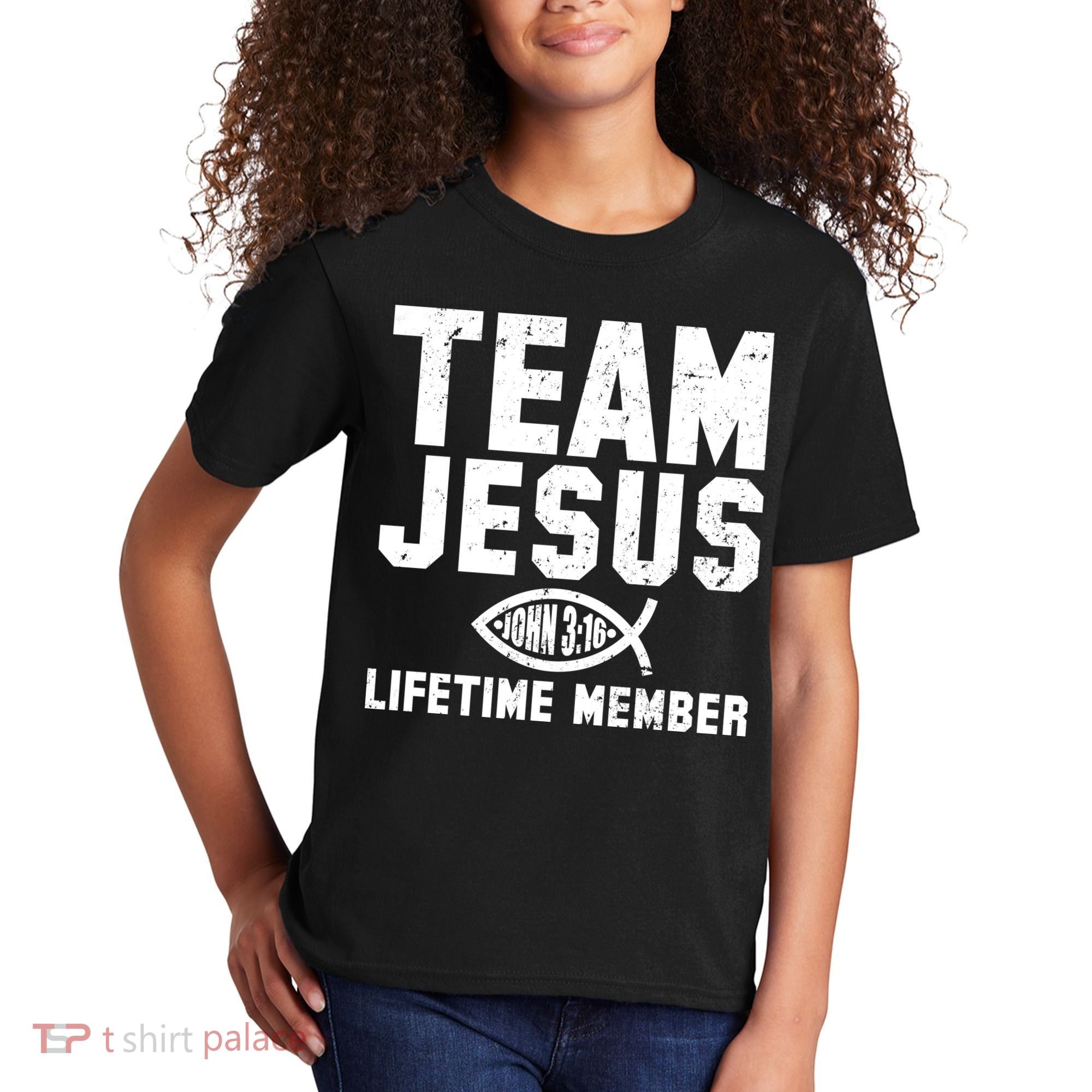 Team Jesus Lifetime Member John 3:16 Kids T-Shirt