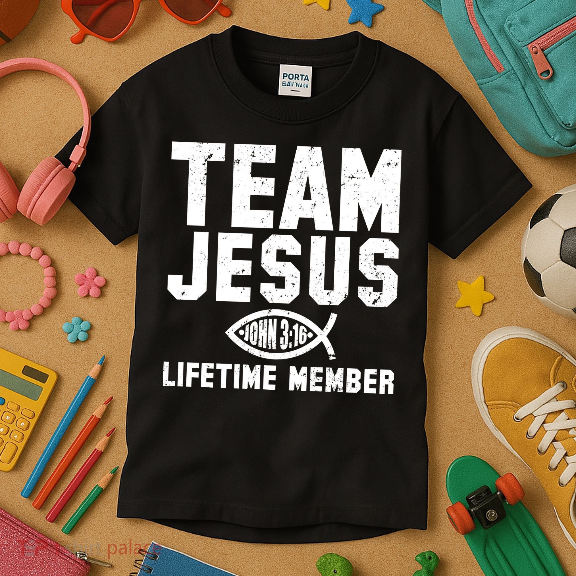 Team Jesus Lifetime Member John 3:16 Kids T-Shirt