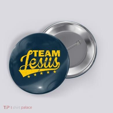 Team Jesus Vintage Christian Button