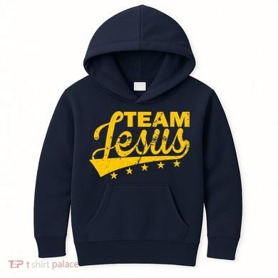 Team Jesus Vintage Christian Kids Hoodie