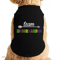 Team Kindergarten Arrow Colorful Logo Doggie Tank thumb 0
