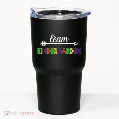 Team Kindergarten Arrow Colorful Logo Tumbler