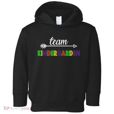 Team Kindergarten Arrow Colorful Logo Toddler Hoodie