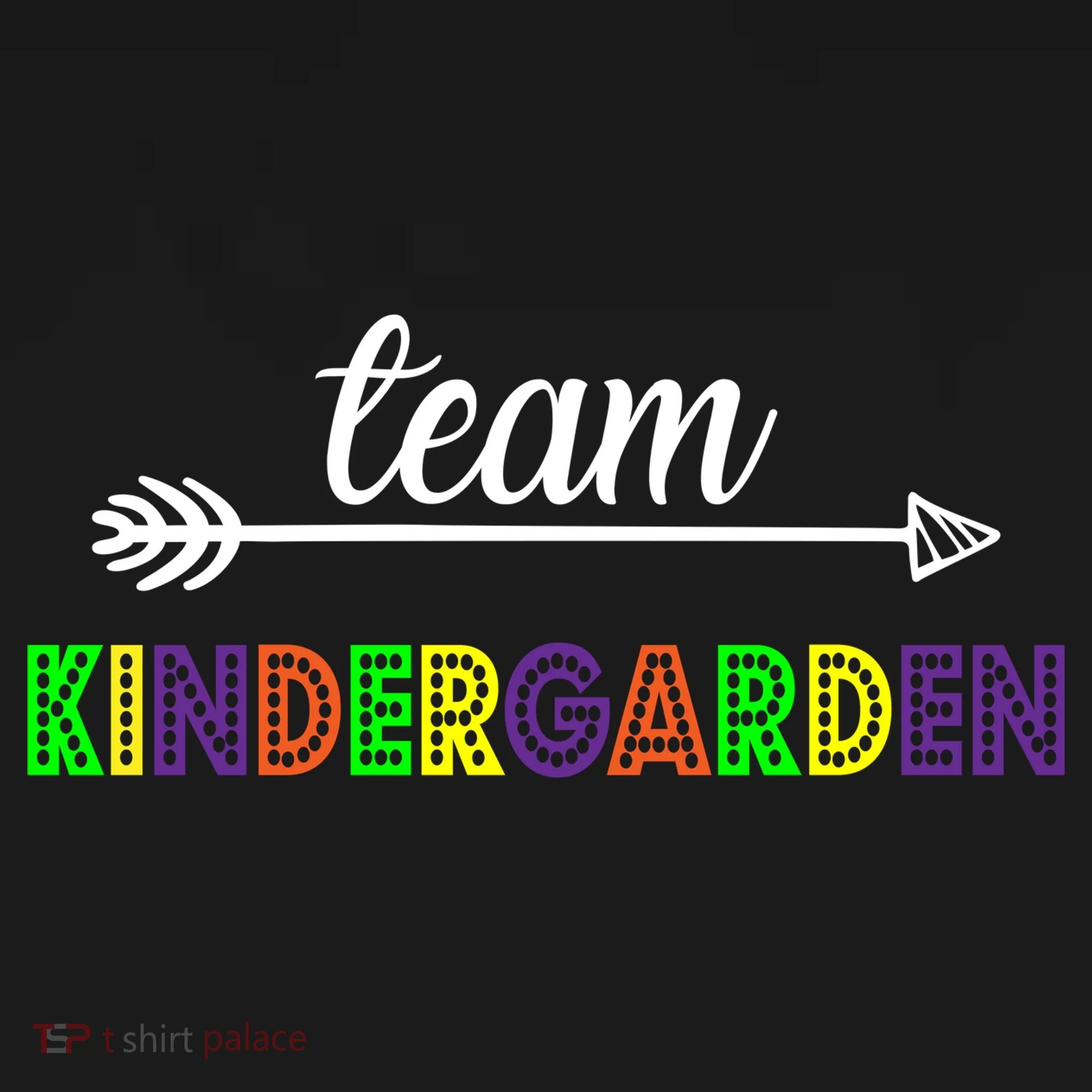 Team Kindergarten Arrow Colorful Logo Tank Top