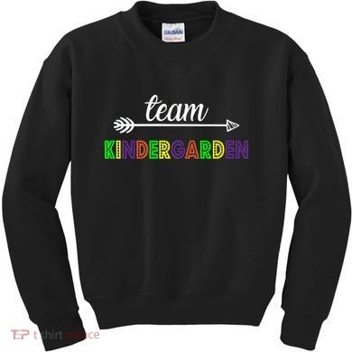 Team Kindergarten Arrow Colorful Logo Kids Sweatshirt