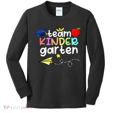 Team Kindergarten Cute Back To Scool Kids Long Sleeve Shirt