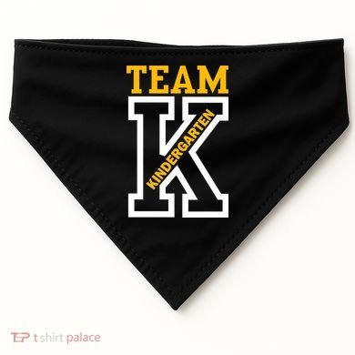 Team Kindergarten Teacher Logo USA-Made Doggie Bandana