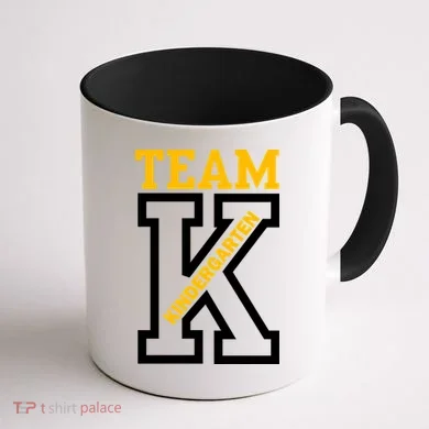 Team Kindergarten Teacher Logo Coffee Mug back