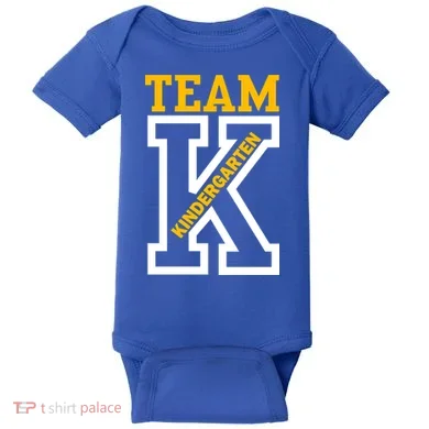 Team Kindergarten Teacher Logo Baby Bodysuit