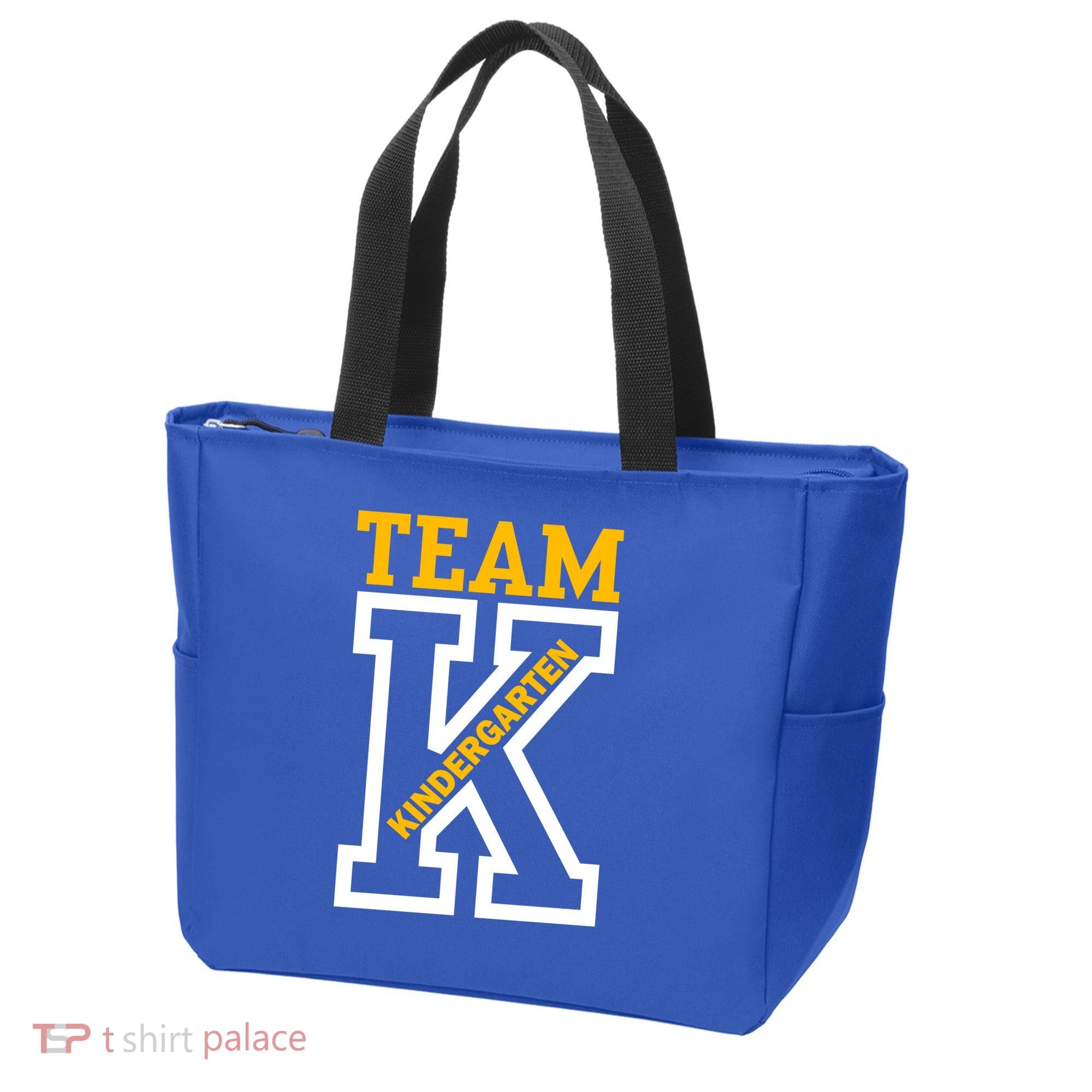 Team Kindergarten Teacher Logo Tote Bag