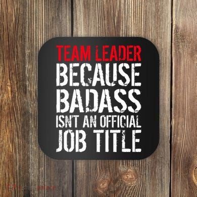 Team Leader Because Badass Isn't An Official Job Title Coaster